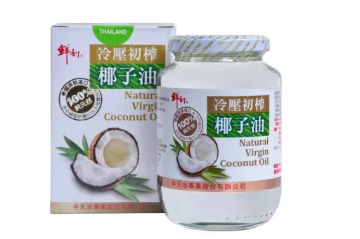 100%純天然冷壓切榨椰子油 外包裝
