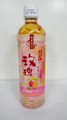道地玫瑰蜜桃紅茶500mL 外包裝