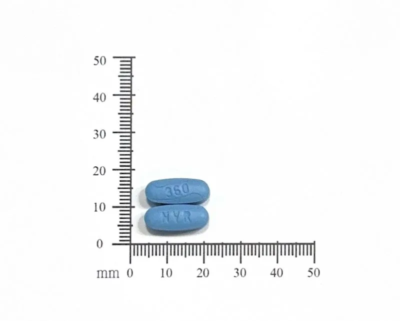 解鐵定膜衣錠 360 毫克外觀