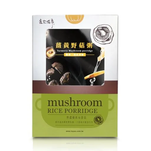 【即食沖泡】薑黃野菇粥-盒裝 外包裝