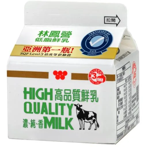 林鳳營鮮乳低脂PP236g 外包裝