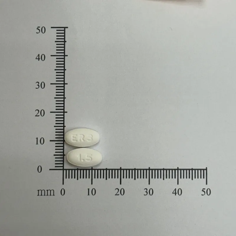 平巴持續性藥效錠1.5毫克外觀