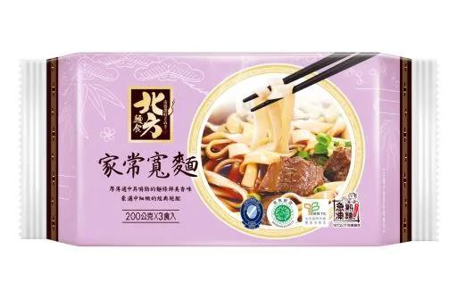 家常寬麵200G(JA060335) 外包裝