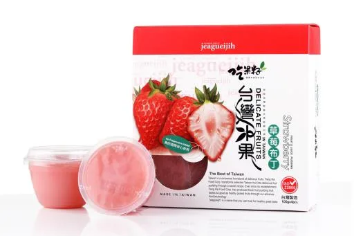 吃果籽草莓布丁100g*4入 外包裝