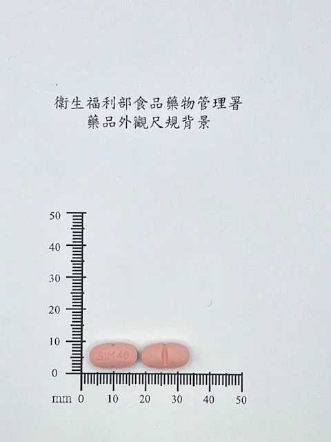 喜克脂膜衣錠40毫克外觀