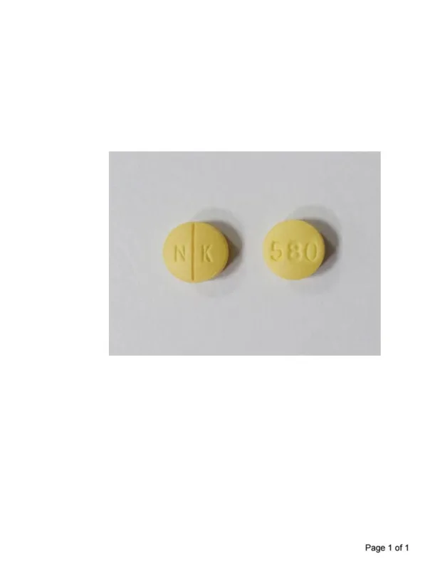 健力仕膜衣錠5毫克外觀