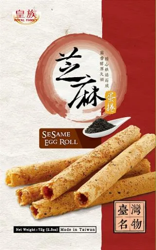 芝麻蛋捲（72克） 外包裝