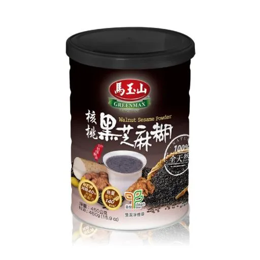 核桃黑芝麻糊-減糖升級版450g(鐵罐) 外包裝