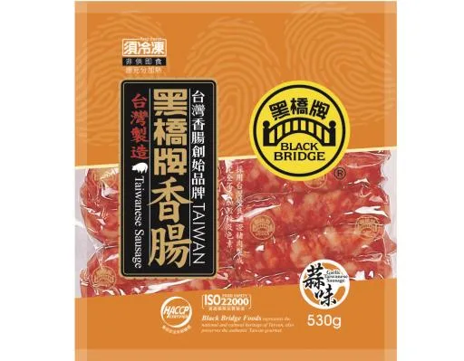 530g蒜味黑豬肉香腸－真空冷凍(網路) 外包裝