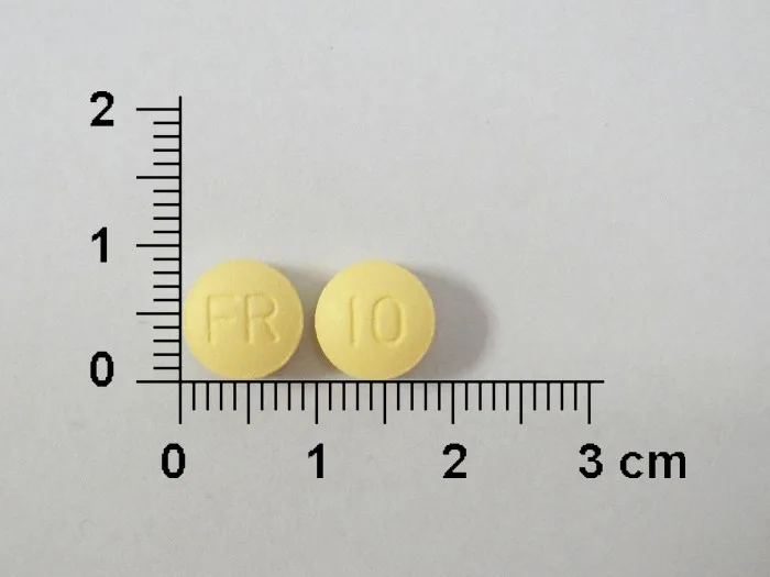 內貝思膜衣錠 10 毫克外觀