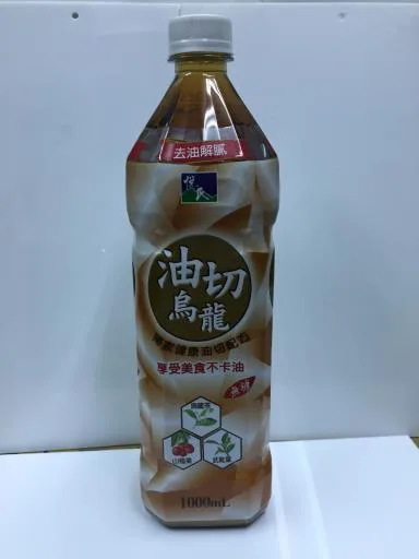 1000ml悅氏健茶到油切烏龍茶 外包裝