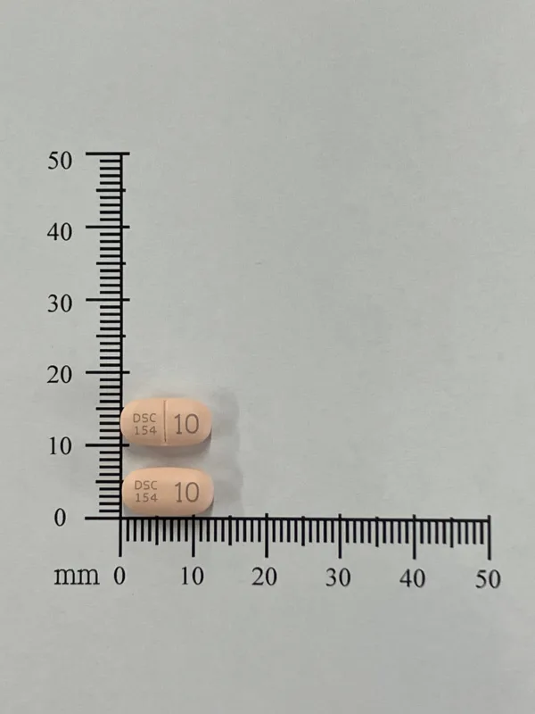 德力靜 膜衣錠 10毫克外觀