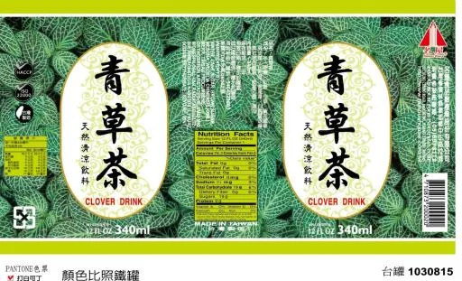 340ml青草茶 外包裝