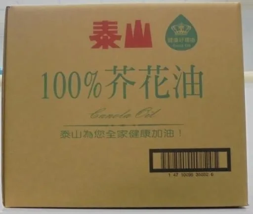 泰山纯芥花油1L 外包裝