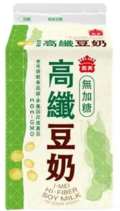 義美無加糖高纖豆奶 外包裝