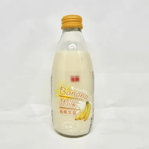 國農(玻)香蕉牛乳240ml(保久乳飲品) 外包裝