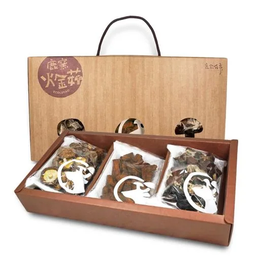 回味菇事禮盒 (有機乾冬菇(L) 55g+有機乾木耳 45g+菇餅乾系列 5選1) 外包裝