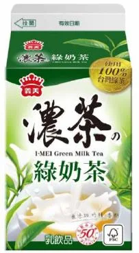義美濃綠奶茶 外包裝