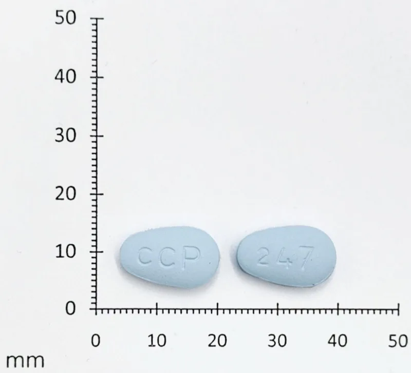 芙苷寧膜衣錠300毫克外觀