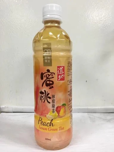道地蜜桃檸檬綠茶500ml 外包裝