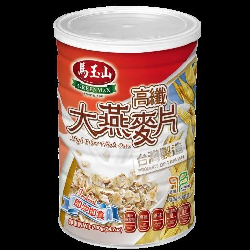 馬玉山高纖大燕麥片700g(鐵罐) 外包裝