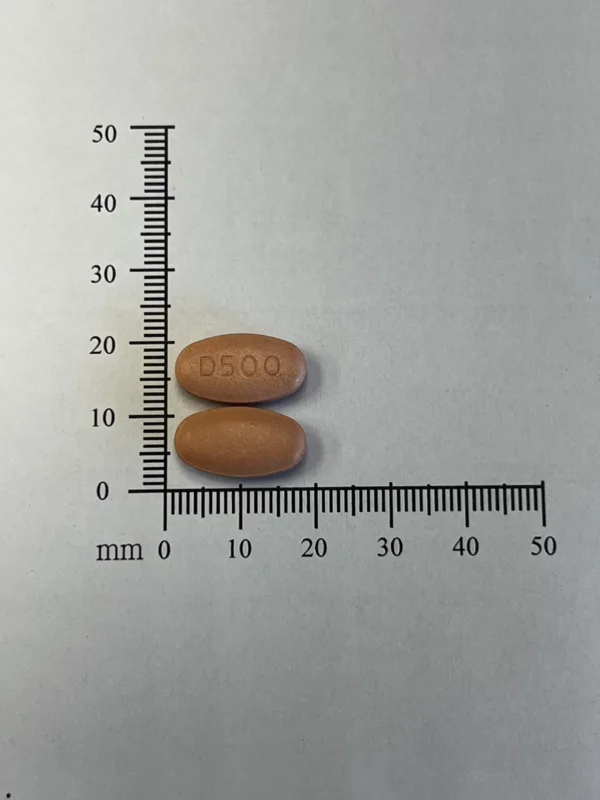 艾歐復隆膜衣錠500毫克外觀