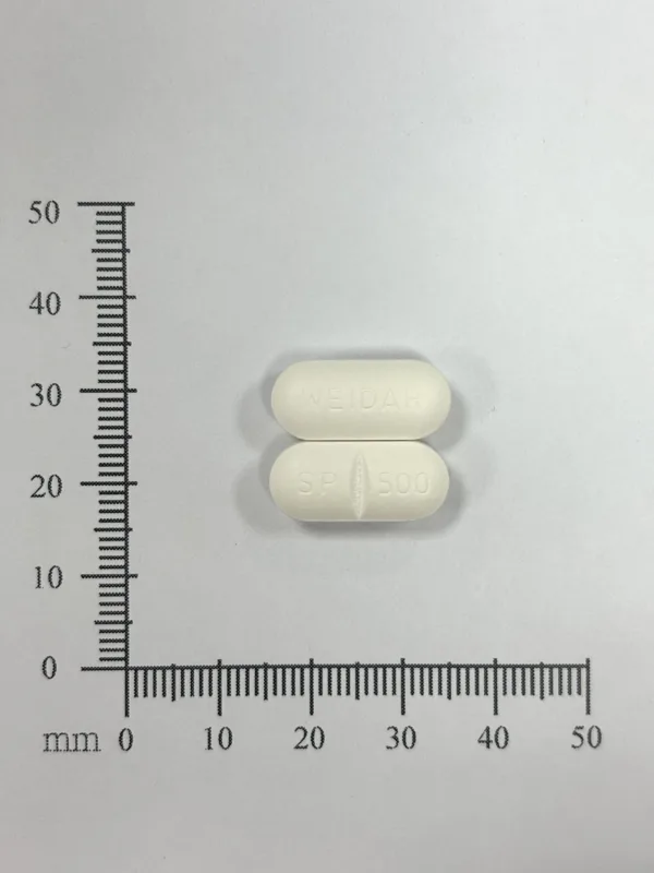"衛達"速倍樂膜衣錠500毫克外觀