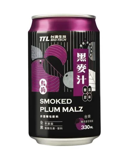 0.33公升罐裝TTL烏梅黑麥汁(109年新版) 外包裝