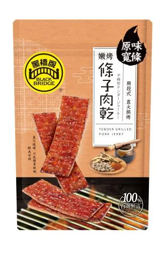 嫩烤寬條子肉乾－彩色袋(新) 外包裝