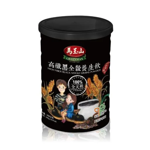 高纖黑全穀養生飲450g(鐵罐) 外包裝