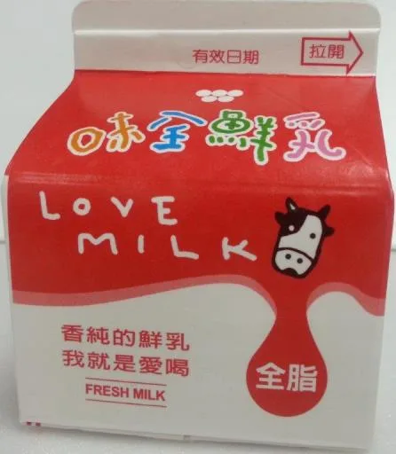 味全鮮乳全脂PP200g(學童乳) 外包裝