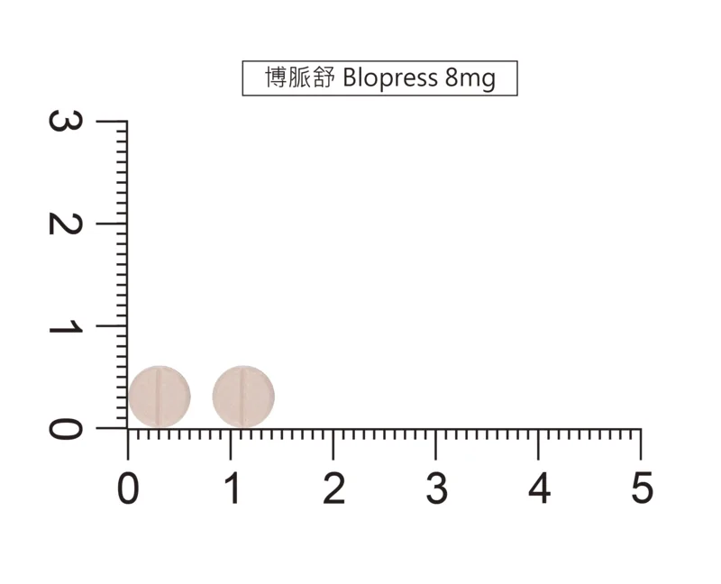 博脈舒　錠８公絲外觀