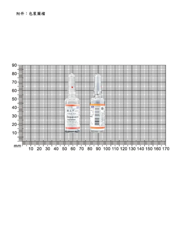 癲立平注射劑 100 毫克/毫升外觀