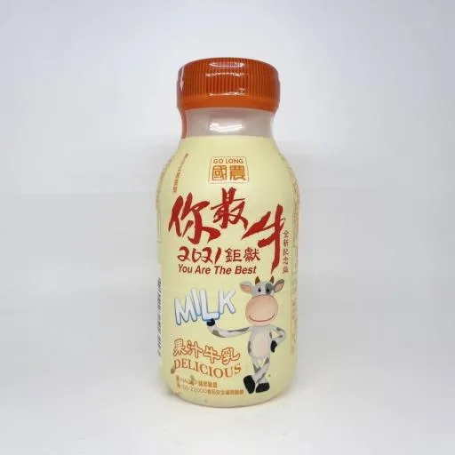 國農(PP) 果汁牛乳215ml(保久乳飲品) 外包裝