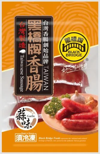 220g蒜味香腸－冷凍(美福) 外包裝