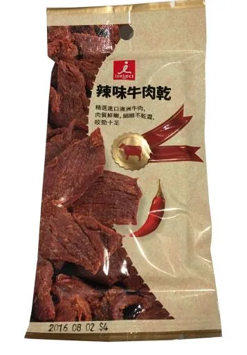 新東陽辣味牛肉乾30.5G 外包裝