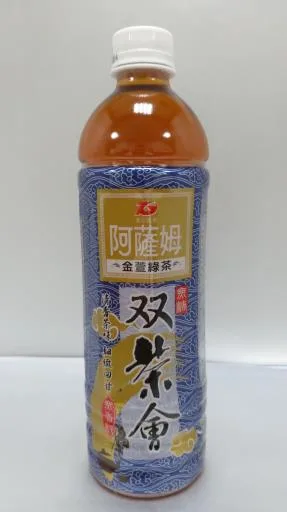 阿薩姆金萱綠茶(無糖)580mL 外包裝