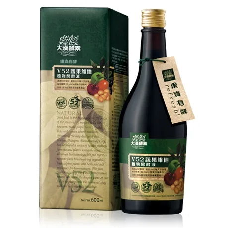 V52蔬果維他醱酵液600ml/瓶 外包裝