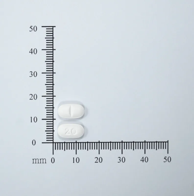 克憂果膜衣錠20毫克外觀