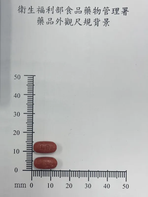 泰米心平錠40毫克外觀