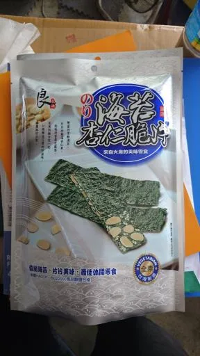 良澔海苔杏仁脆片 外包裝