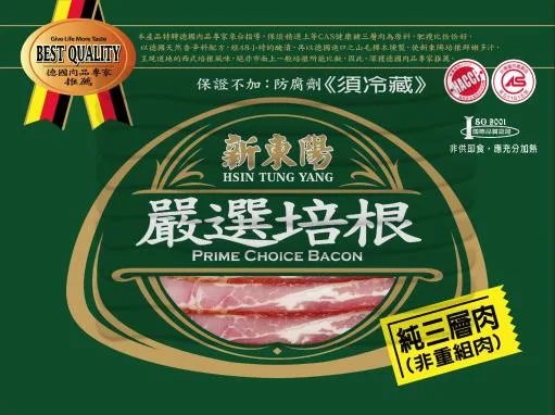 新東陽嚴選培根190G 外包裝