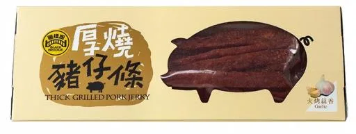 蒜香厚燒豬仔條－三角盒 外包裝