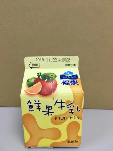 福樂鮮果牛乳 外包裝