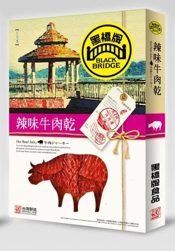 辣味牛肉乾－台灣景點盒(機場) 外包裝