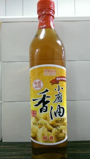 耆盛小磨香油500ml 外包裝