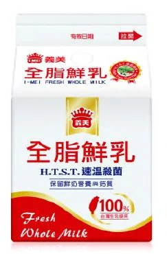義美全脂鮮乳 290ml 外包裝