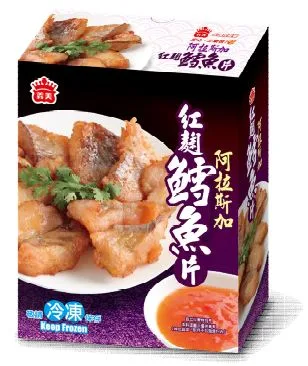 義美阿拉斯加紅麴鱈魚片 外包裝