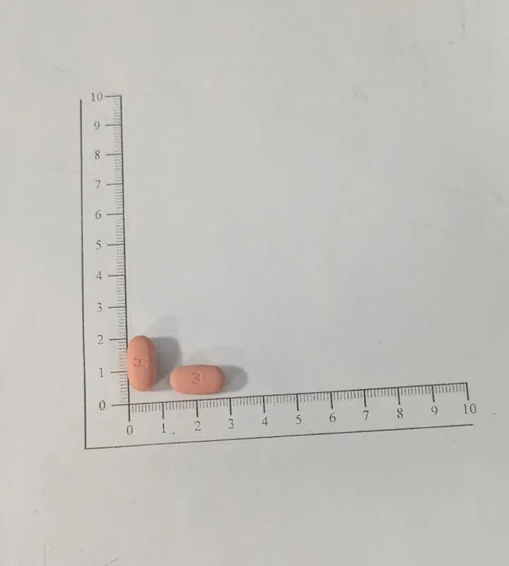 凱沛樂膜衣錠500毫克外觀
