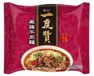 一度贊麻辣牛肉麵12入3合1 外包裝
